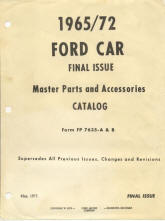 1965-72 Master Parts and Accessories Catalog